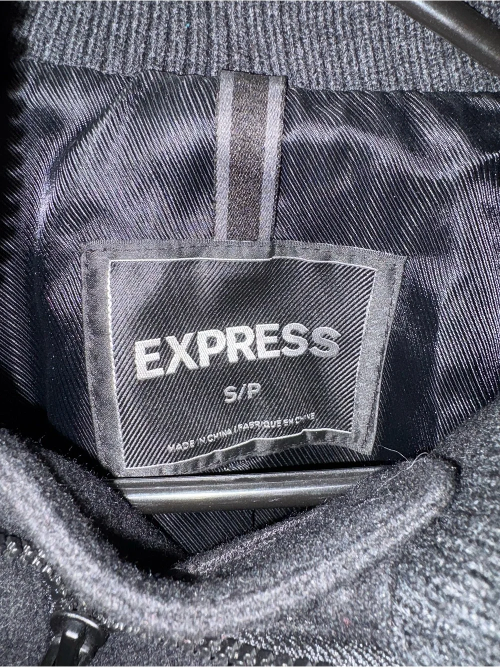 Express Men's Black Double-Breasted Pea Coat